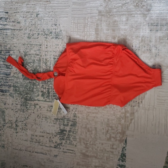 NWT Michael Michael Kors Halter Blouson Swimsuit Size 8 - Picture 5 of 7